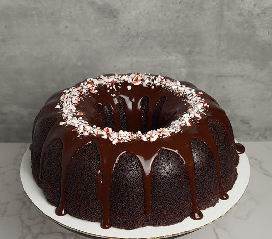 Peppermint Mocha Rum Cake